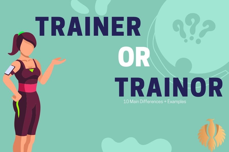 Trainer or Trainor is written on a green background