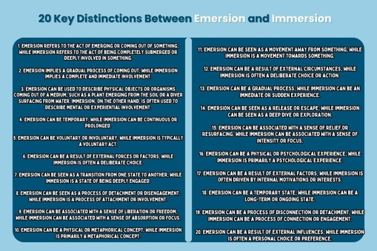 Emersion Vs Immersion: Meaning, Differences, and Examples - Phoenix English