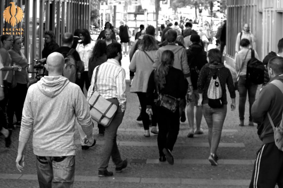 A photo of a crowd of people