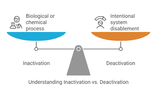 a infographicabout Inactivation Vs Deactivation: Top 10 Differences I Teach [2025]