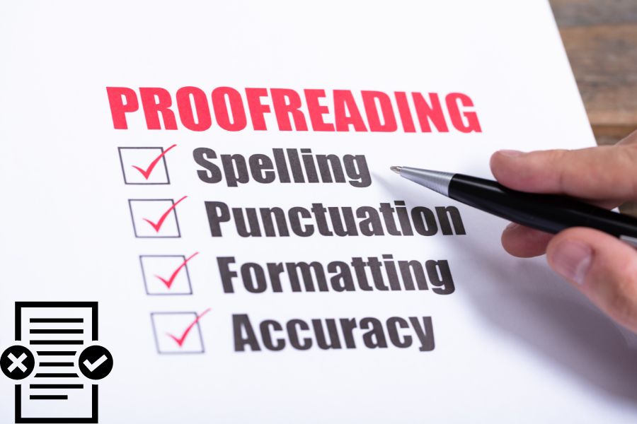 proofreading checklist concept for Importance of Proofreading