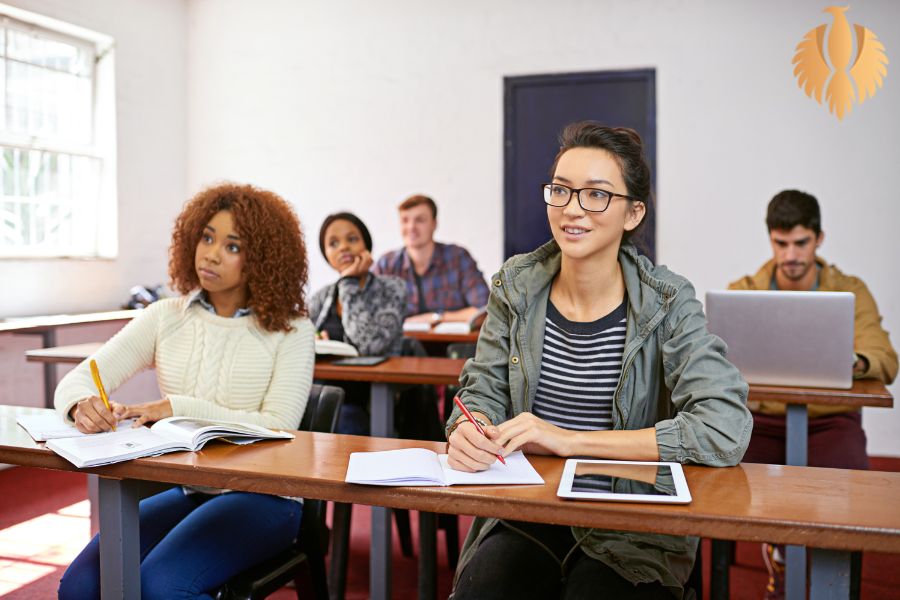 an pic about Some learners listening in class