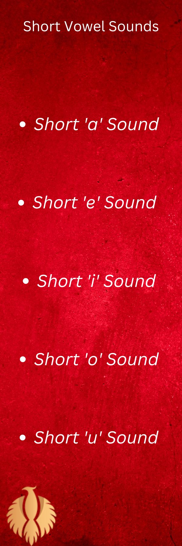 a infographic about Short Vowel Sounds