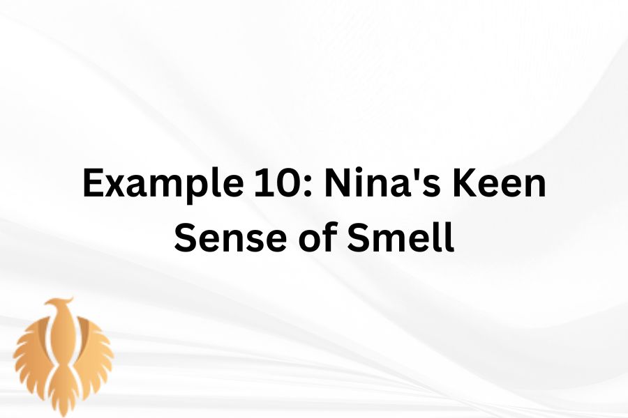 a pic for Example 10: Nina's Keen Sense of Smell