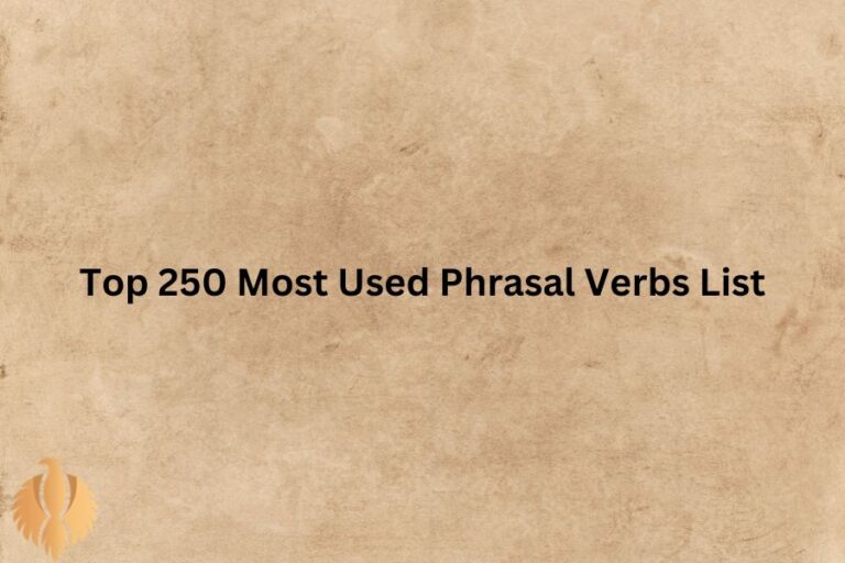 a featured image for Top 250 Most Used Phrasal Verbs List