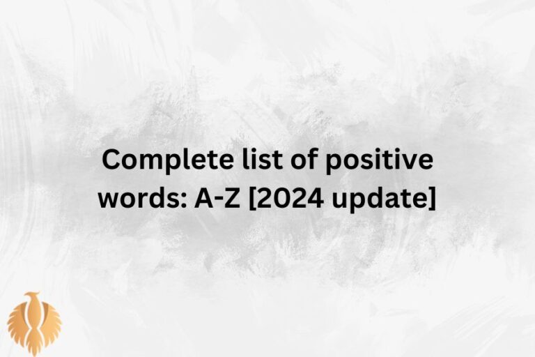 a featured image for Complete list of positive words: A-Z [2024 update]