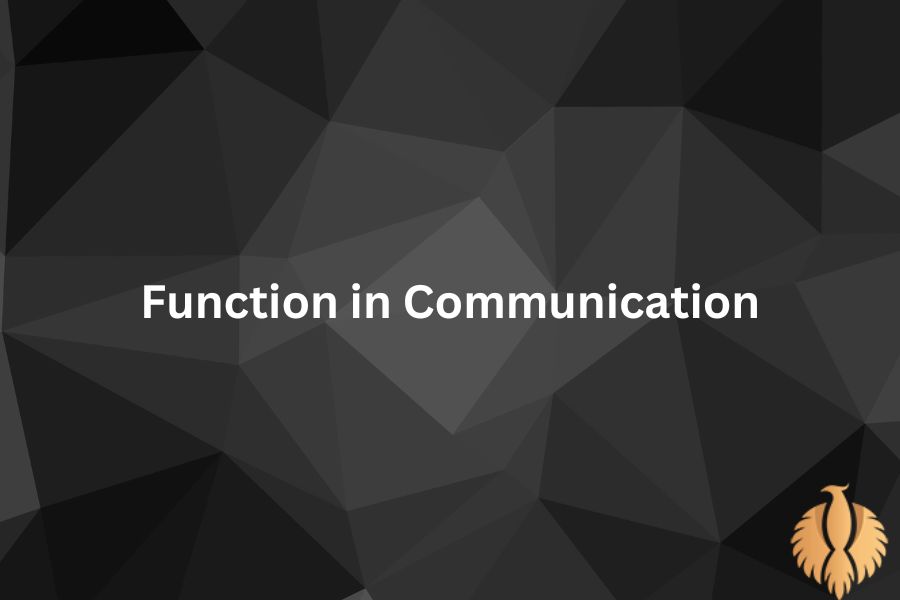 a image about Function in Communication