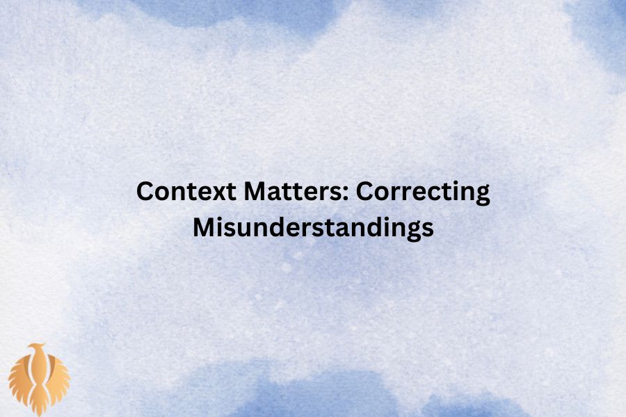 a photo about Context Matters: Correcting Misunderstandings