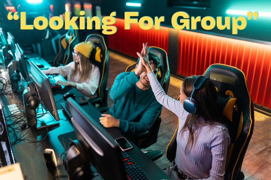 gamers playing video games