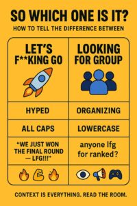 What Does LFG Mean on Social Media and Gaming? - Phoenix English