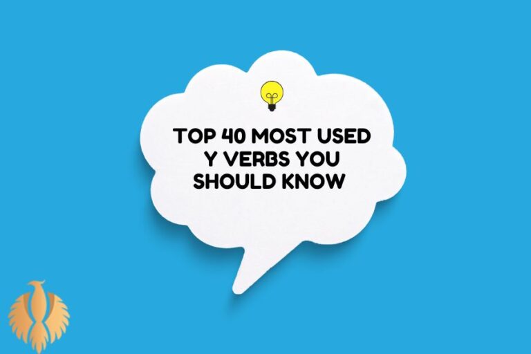 a pic about Top 40 Most Used Y Verbs you should Know infographic